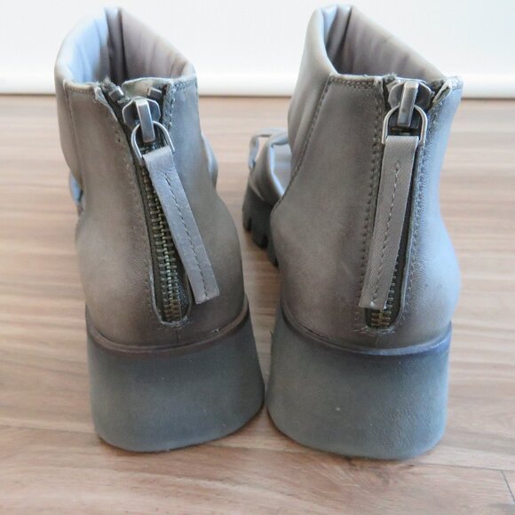 FREE PEOPLE Maddox Lug Sole Chunky Sandals in Pebble Gray Boho - Size US 8 - Picture 5 of 14